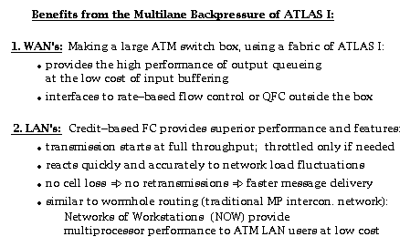 Benefits from the Multilane Backpressure of ATLAS I