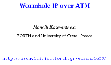 Title: Wormhole IP over ATM